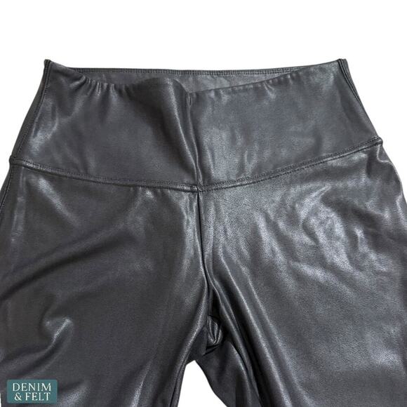 Time and Tru Faux Leather Leggings Black High Rise Women’s Pants Size M NWT - Picture 7 of 13